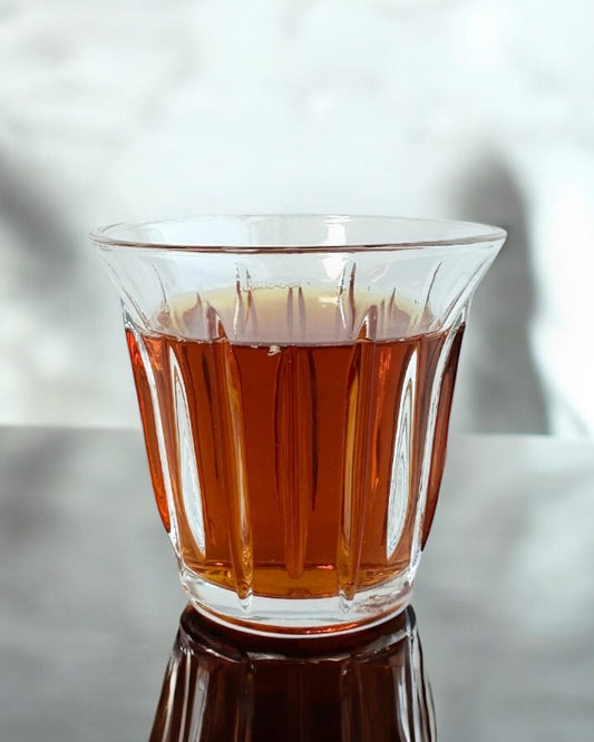 Striped Glass Tea Cup