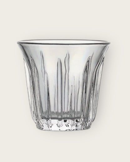 Striped Glass Tea Cup