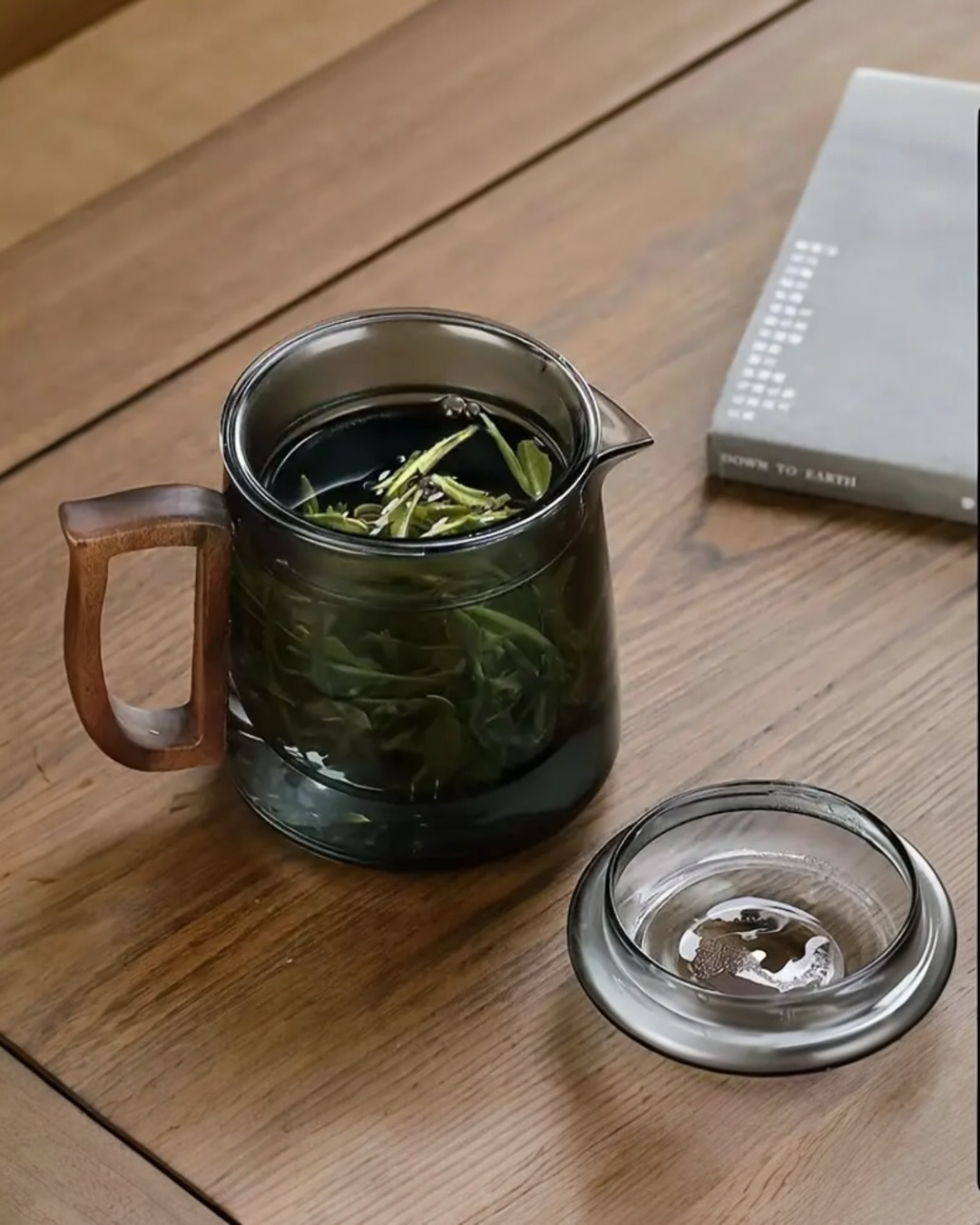 Smoky Glass Cup & Pot Set