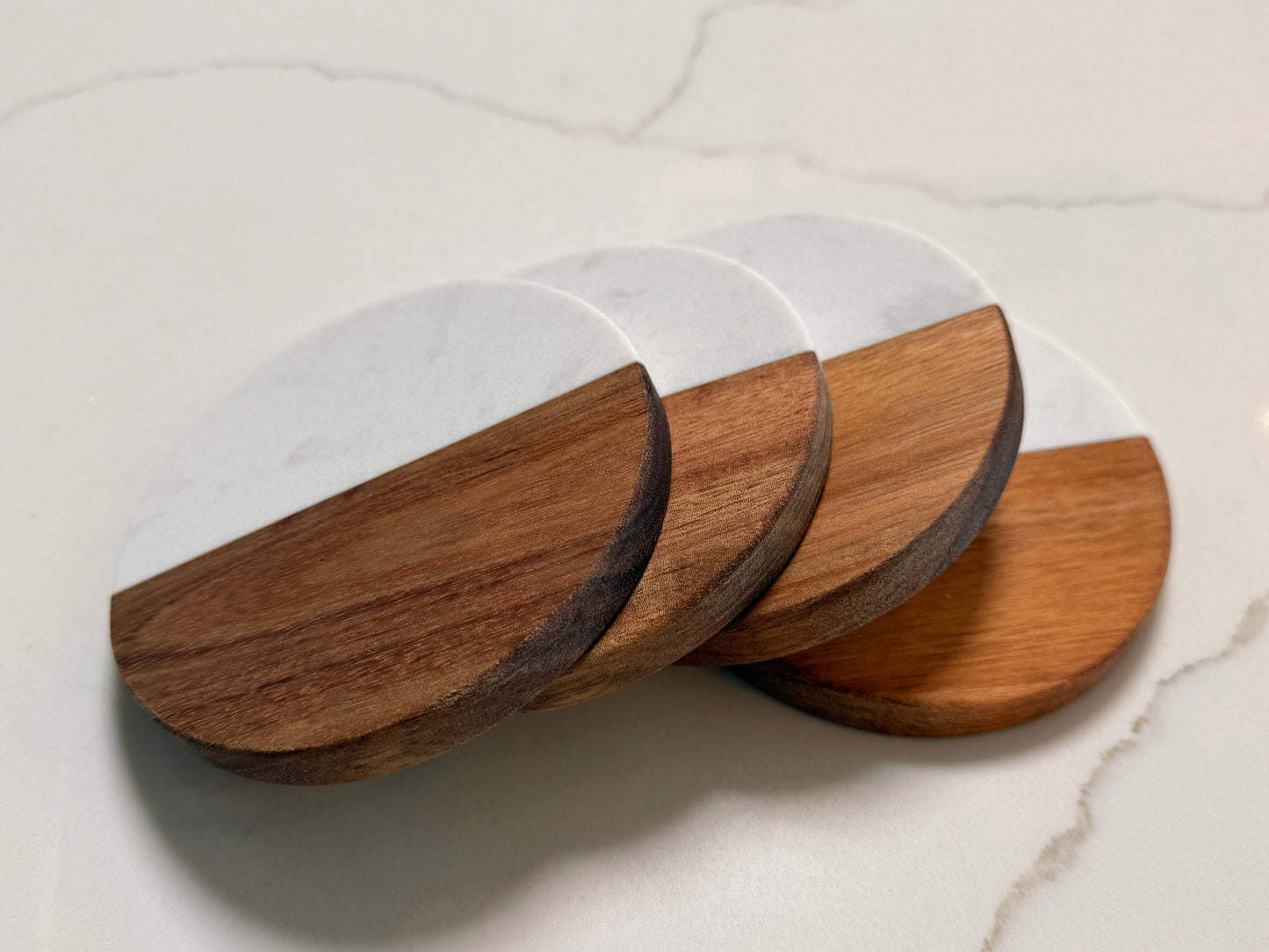 4pcs Marble Round Coasters