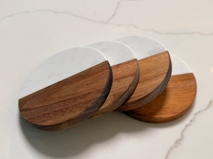 4pcs Marble Round Coasters
