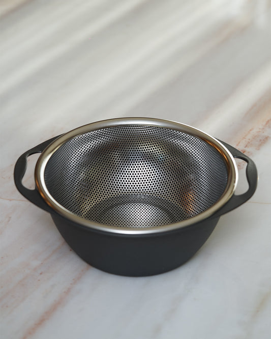 6PC Colander Set (BLK/WHT)