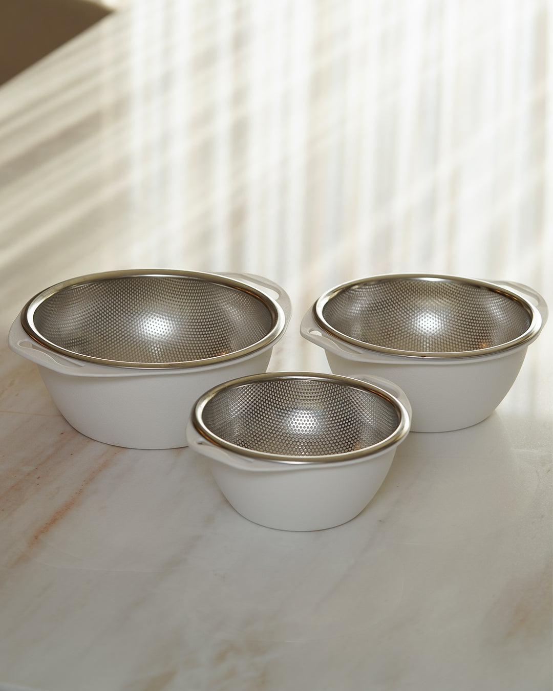 6PC Colander Set (BLK/WHT)