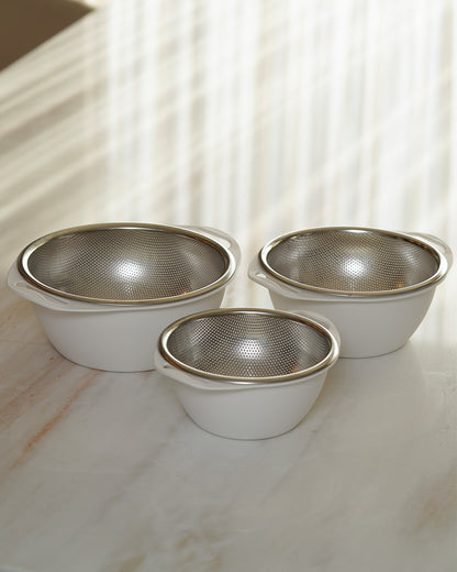 6PC Colander Set (BLK/WHT)