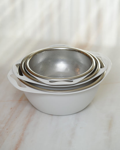 6PC Colander Set (BLK/WHT)
