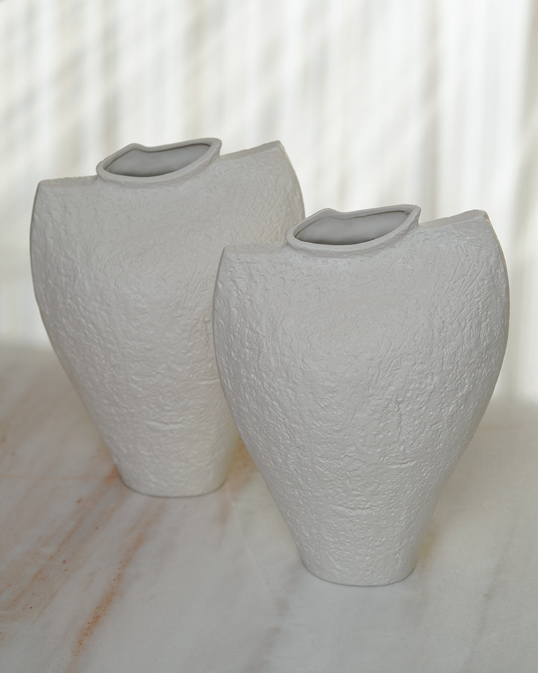 Curved Textured Ceramic Vase