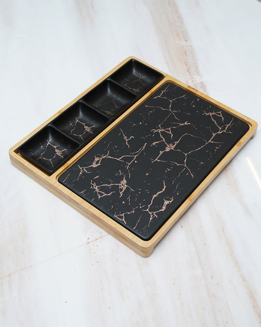 Marble Divided Serving Tray