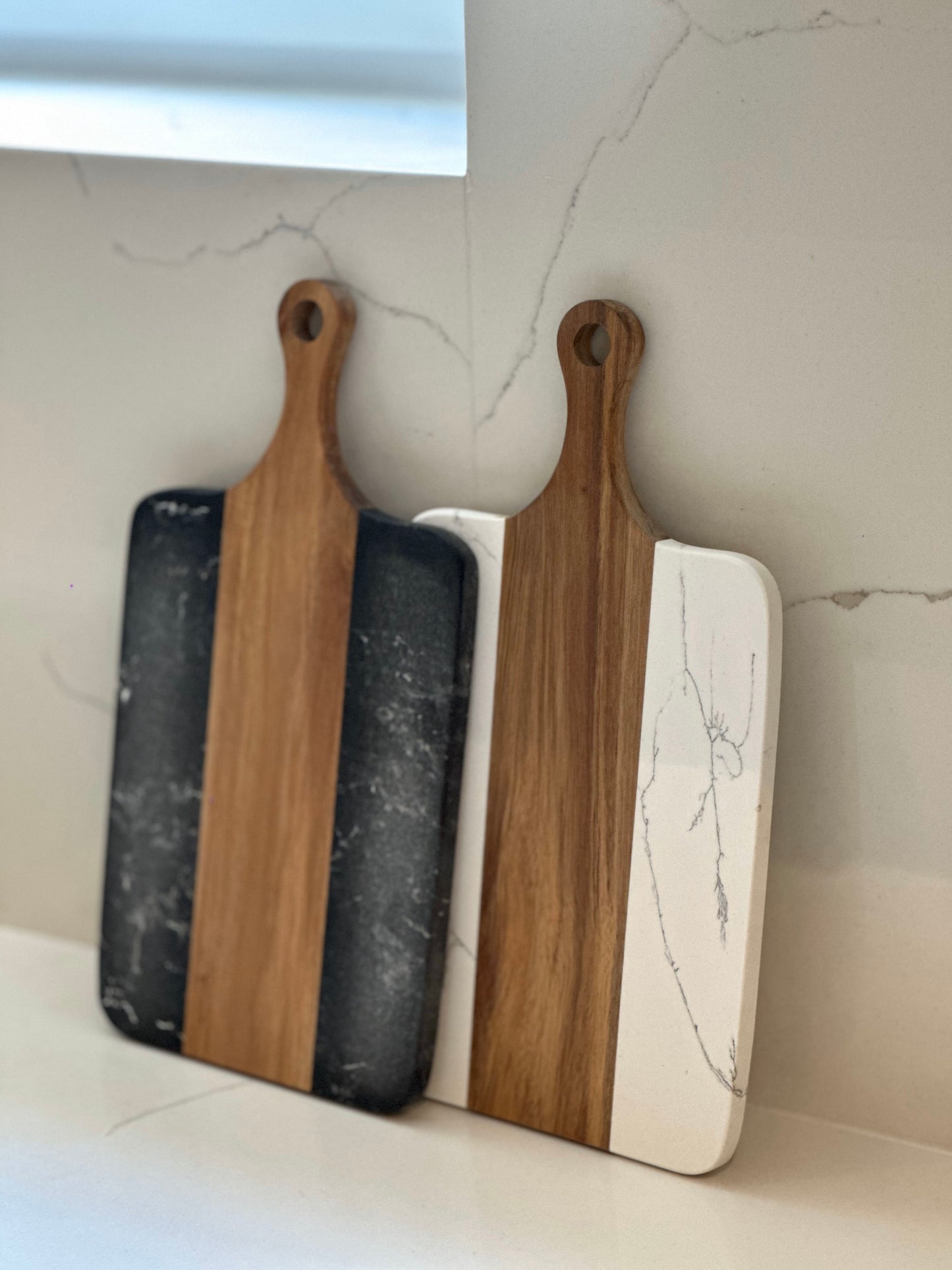 Marble & Wood Board Set
