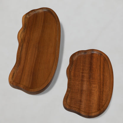 2PC Wooden Serving Trays