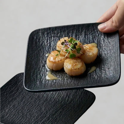 4pc Textured Plates
