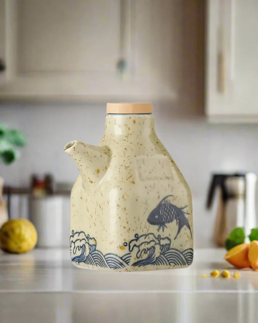 Hand-Painted Oil Dispenser