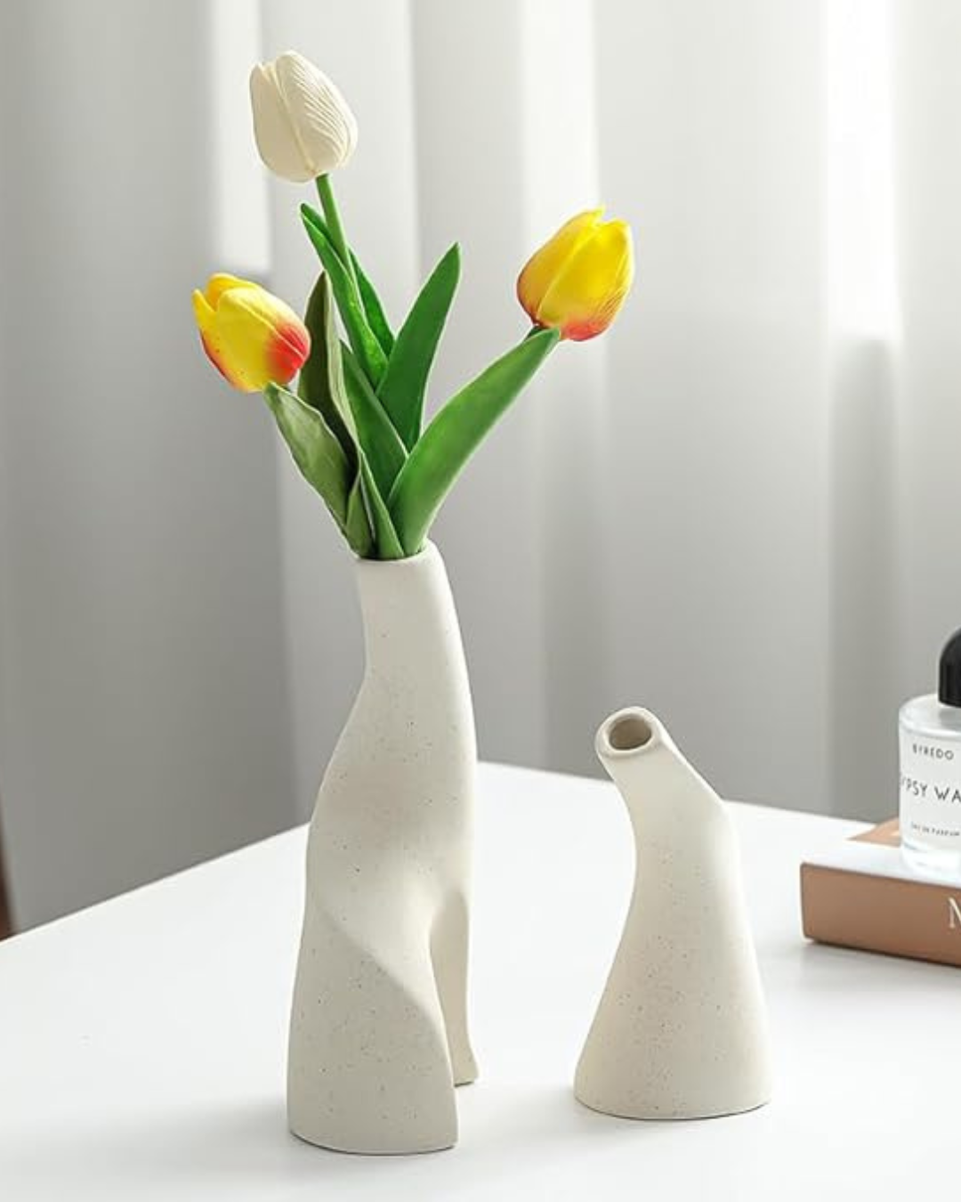 Sculptural Dual-Form Ceramic Vase
