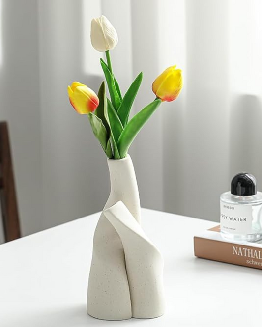 Sculptural Dual-Form Ceramic Vase