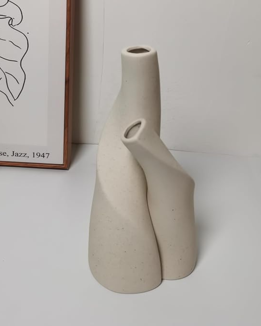 Sculptural Dual-Form Ceramic Vase