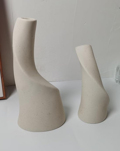 Sculptural Dual-Form Ceramic Vase