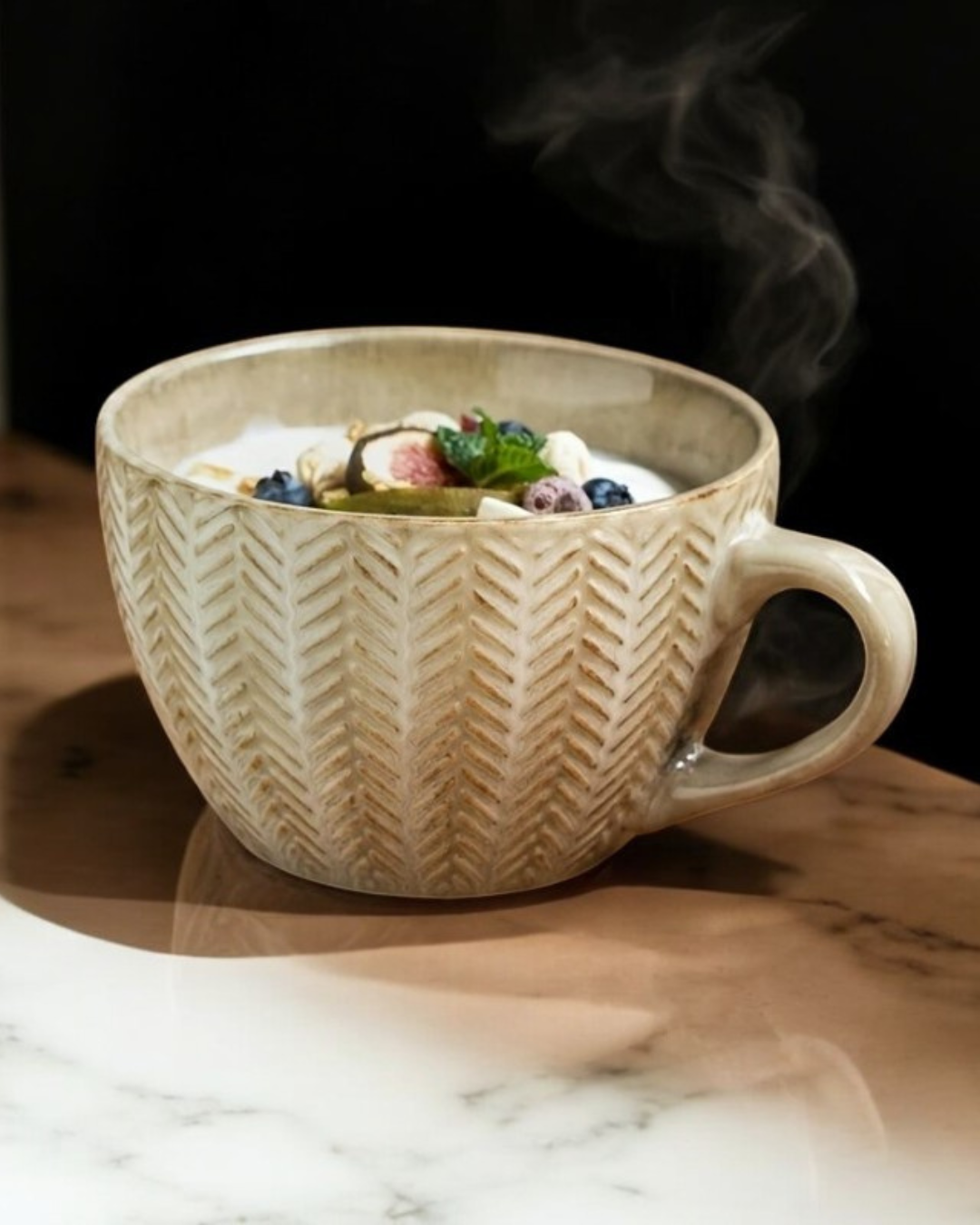 Embossed Ceramic Mug