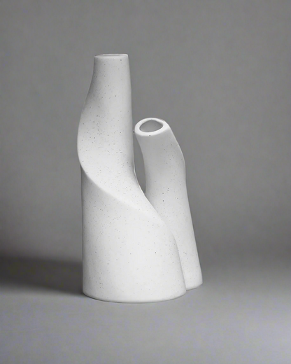 Sculptural Dual-Form Ceramic Vase