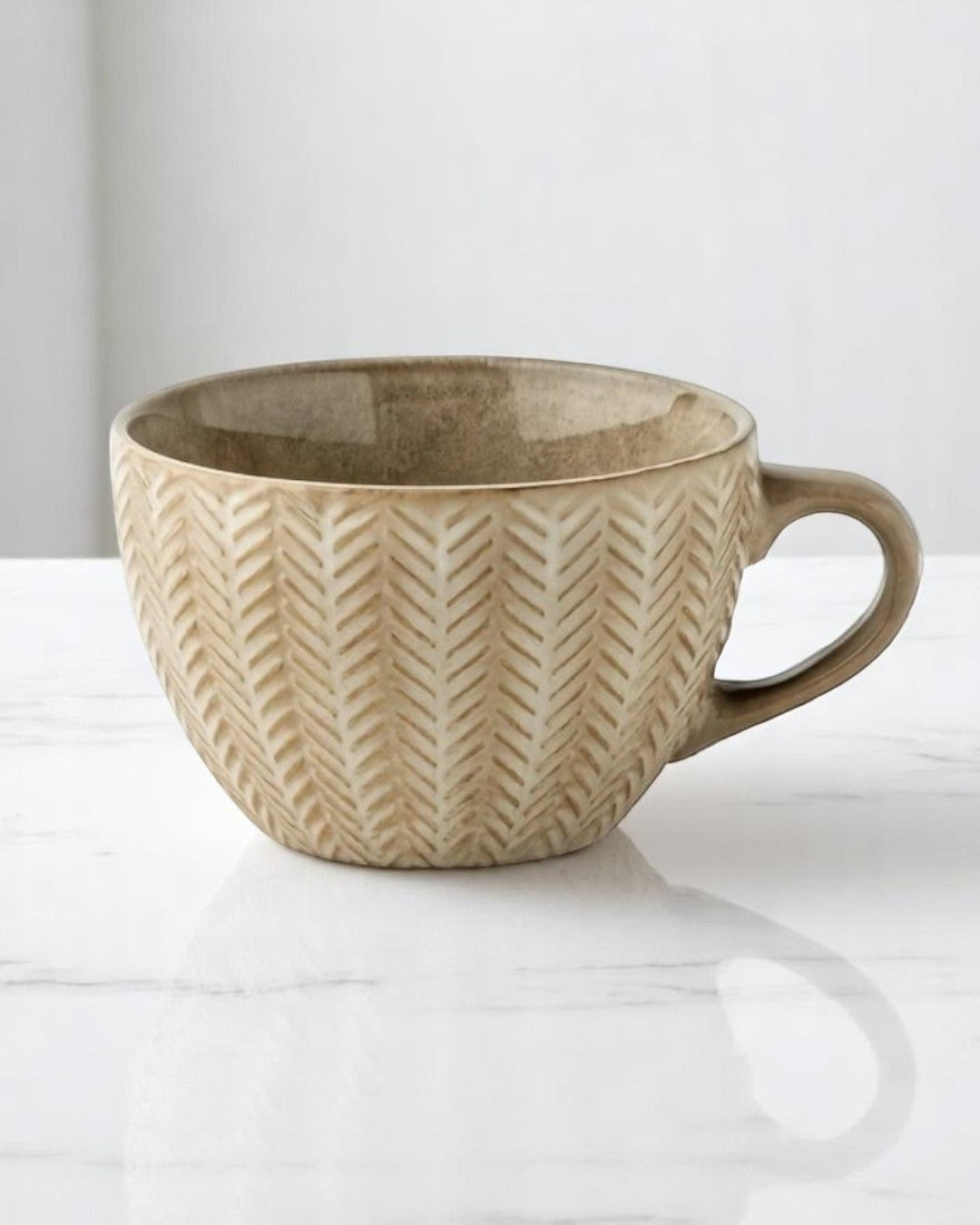 Embossed Ceramic Mug
