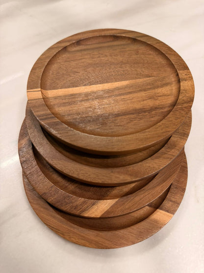 4pc Solid Wood Coasters