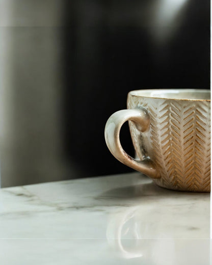 Embossed Ceramic Mug