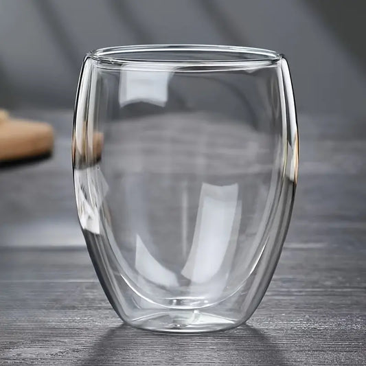 Egg-Shaped Glass Cup