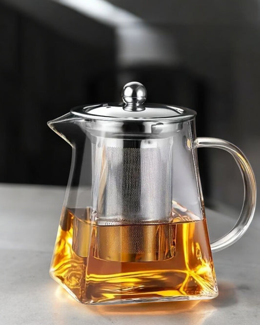Square Glass Teapot with Infuser