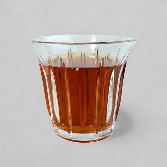 Striped Glass Tea Cup
