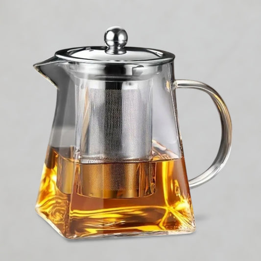 Square Glass Teapot with Infuser