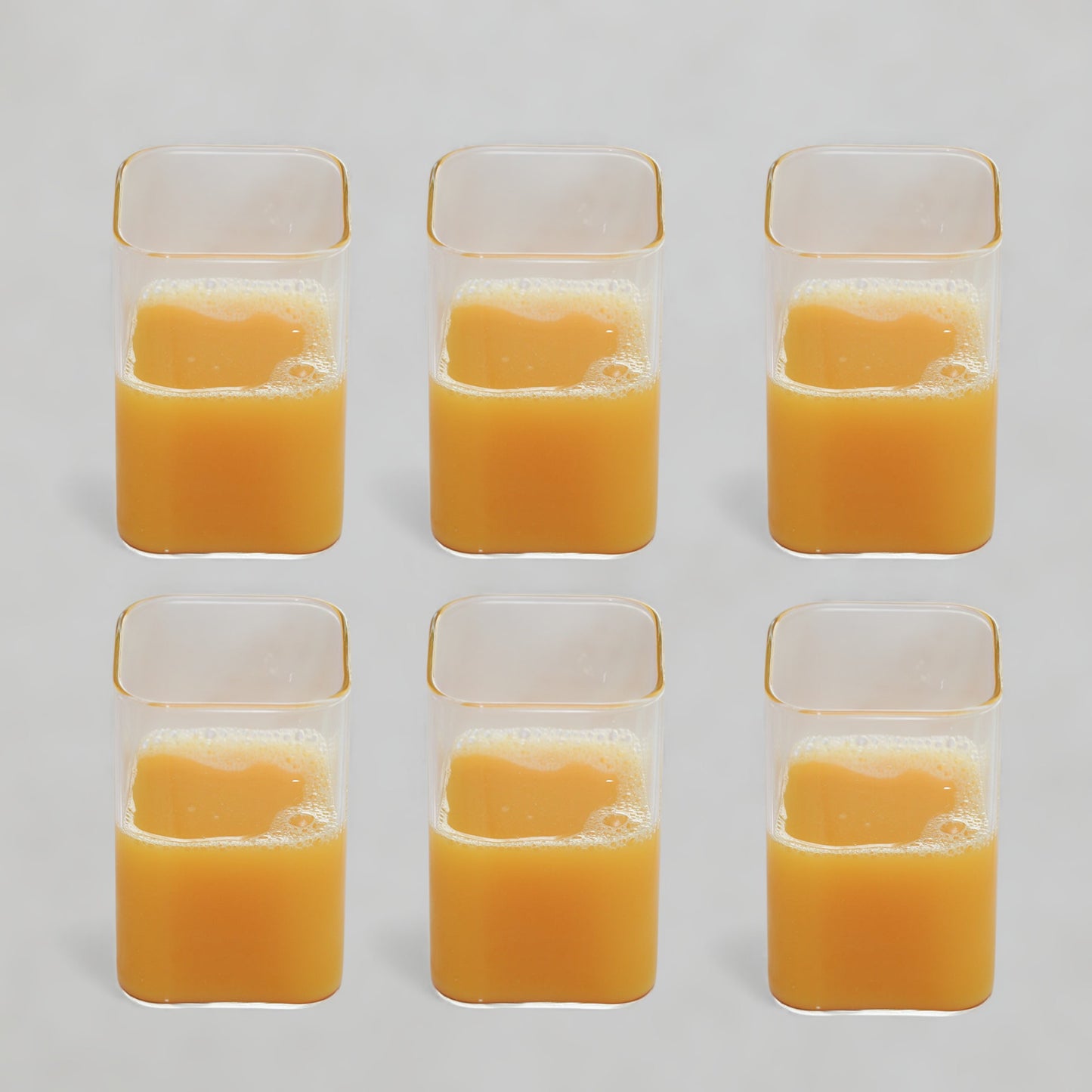 6PC Square Glass Cups