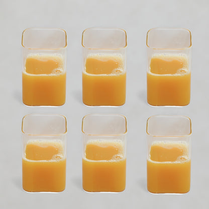 6PC Square Glass Cups