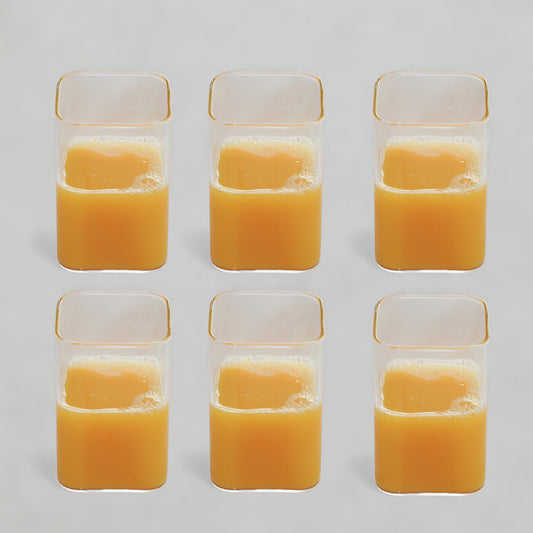 6PC Square Glass Cups