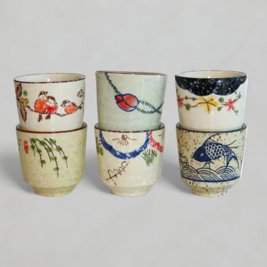 6PC Hand-Painted Cups
