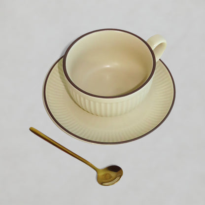 Ribbed Cup & Saucer Set