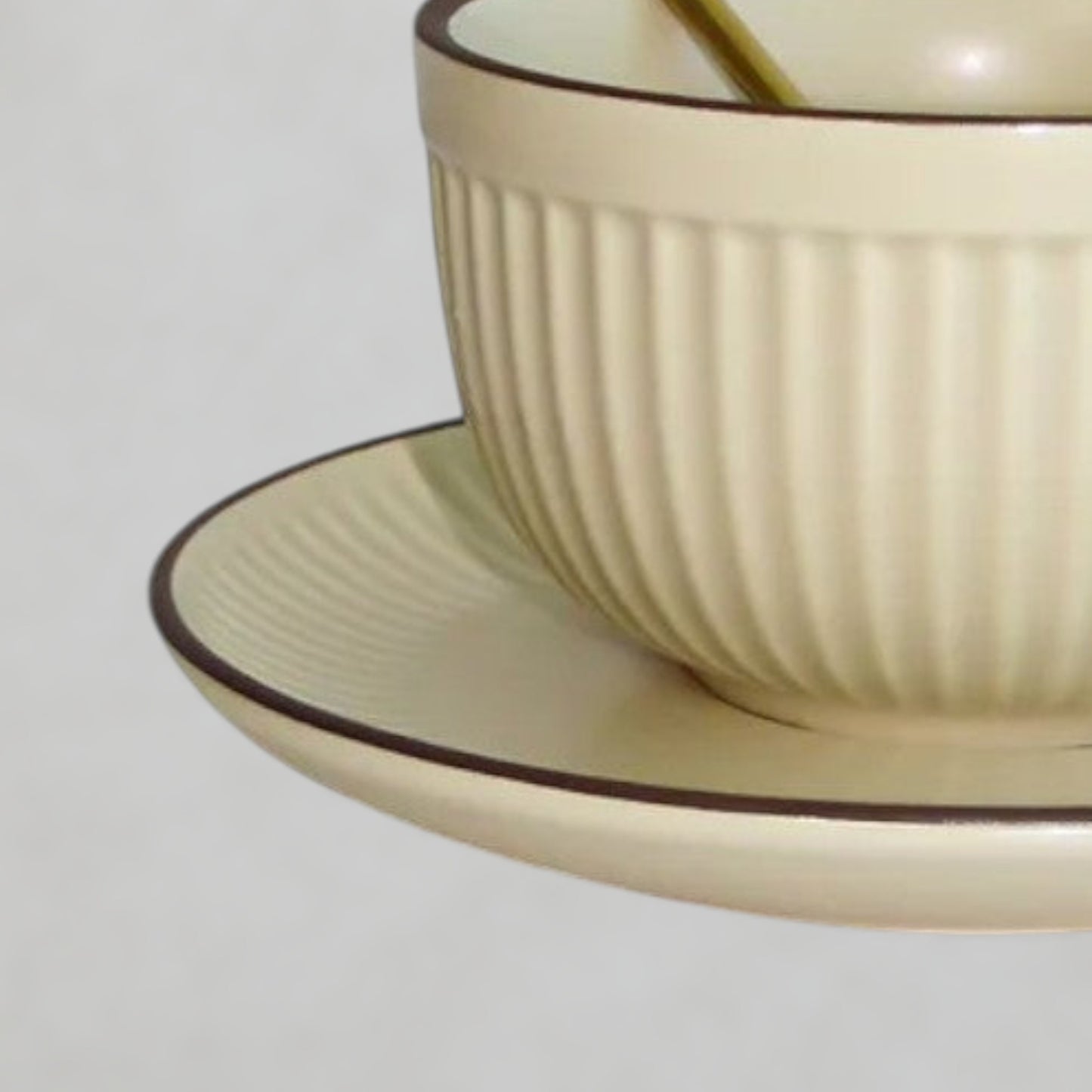 Ribbed Cup & Saucer Set
