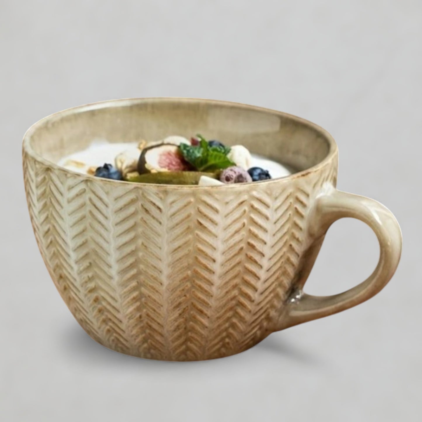 Embossed Ceramic Mug