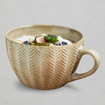 Embossed Ceramic Mug