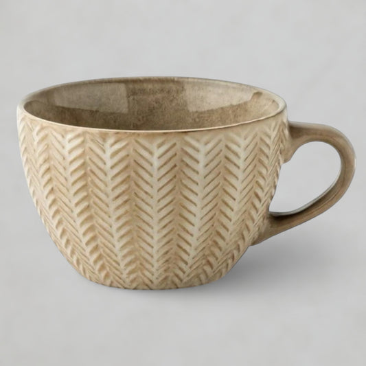 Embossed Ceramic Mug