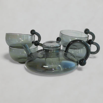 Smoky Glass Teapot Set