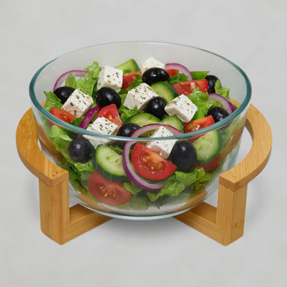 Bowl with Bamboo Stand