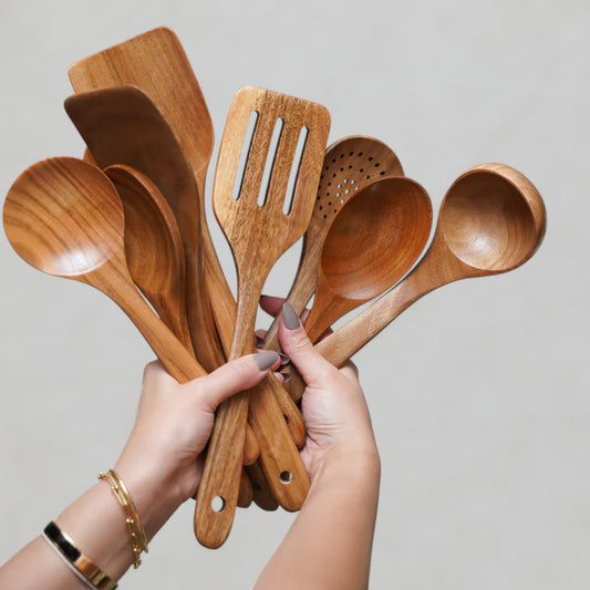 8PC Wooden Utensil Set