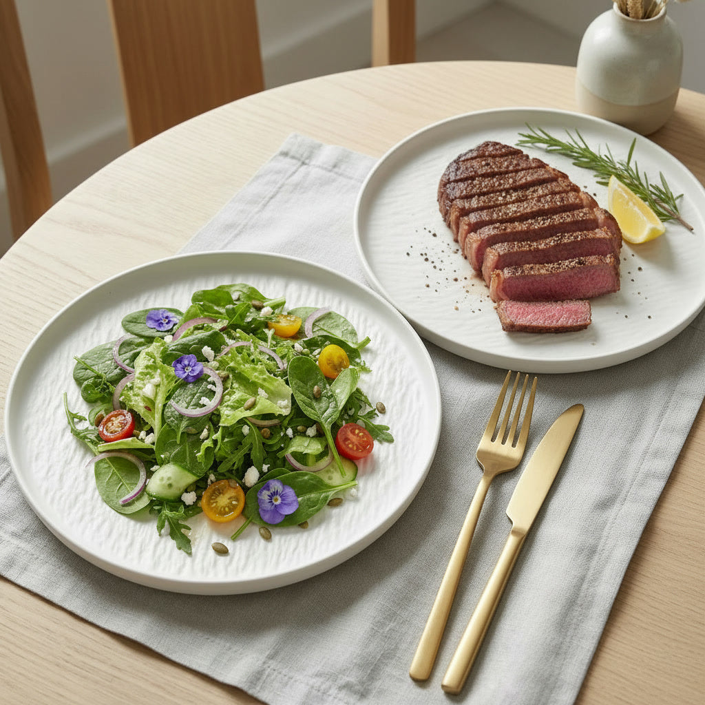 2pc Matte Round Plates
