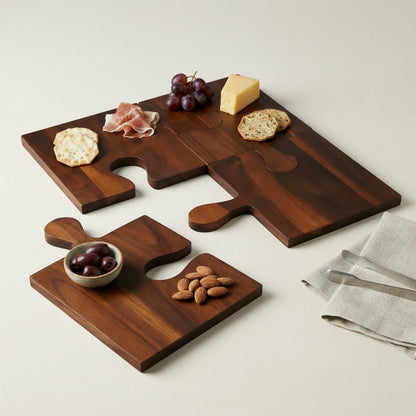 Interlocking Puzzle Serving Board Set