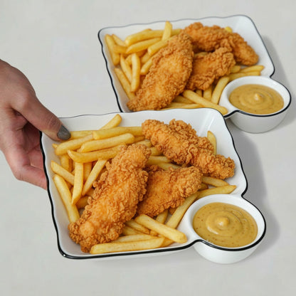 2pc Divided Ceramic Plate