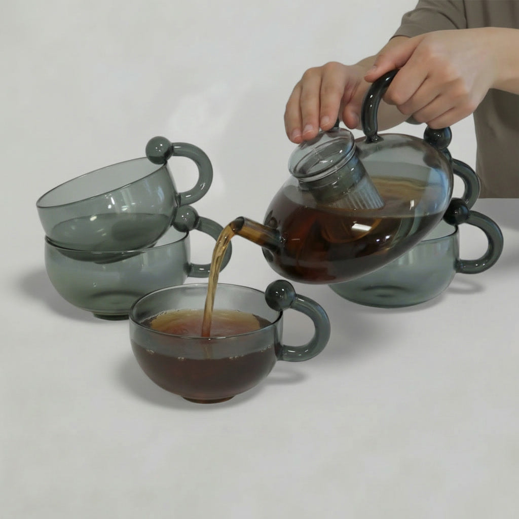 Irregular Glass Teapot Set