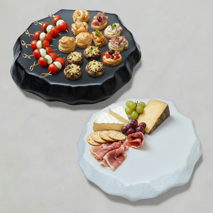 Stone-shaped Flat Plate (BLK/WHT)