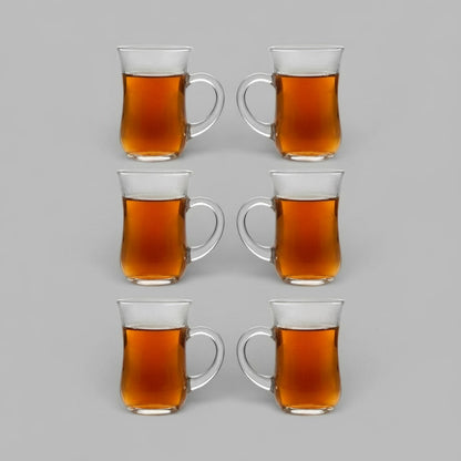 6pc Glass Teacups