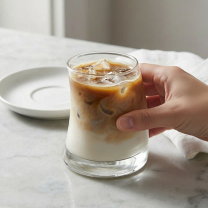 1pc Curved Glass Cup