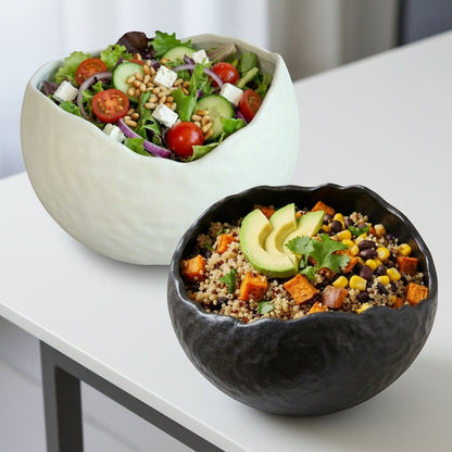 Cracked Edge Bowl (BLK/WHT)