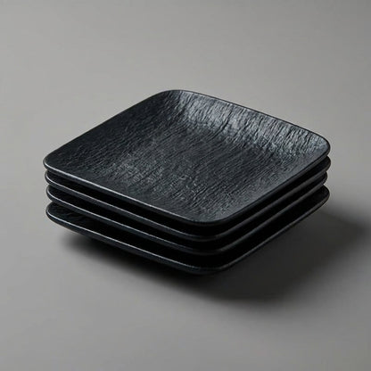 4pc Textured Plates