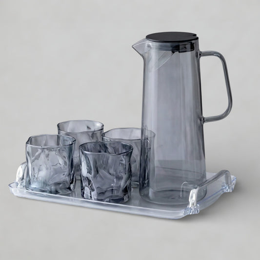 Glass Pitcher with 4 cups